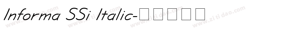 Informa SSi Italic字体转换